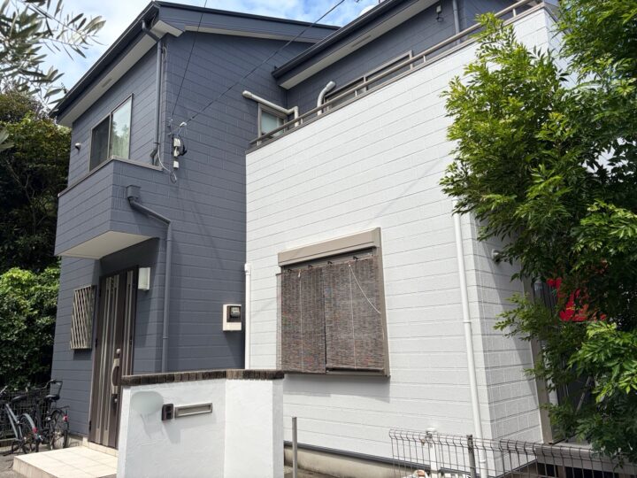 横須賀市根岸町｜ニンバス×パールグレイで叶えた、上品なツートン屋根外壁塗装